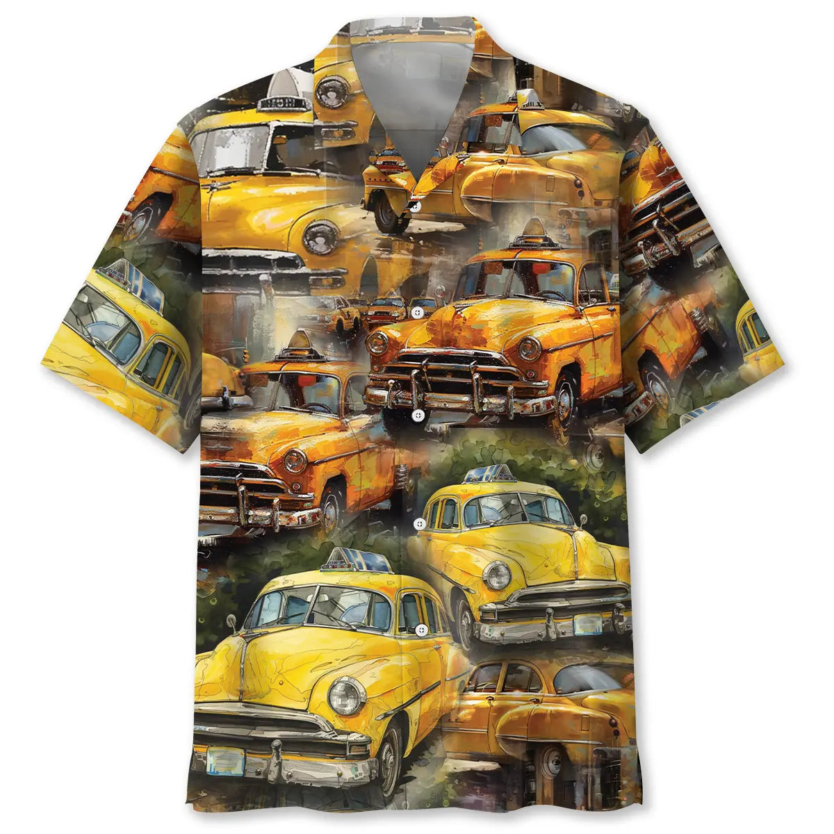 Hawaiian Shirt / Adults / S Vintage Yellow Taxi Hawaiian Shirt