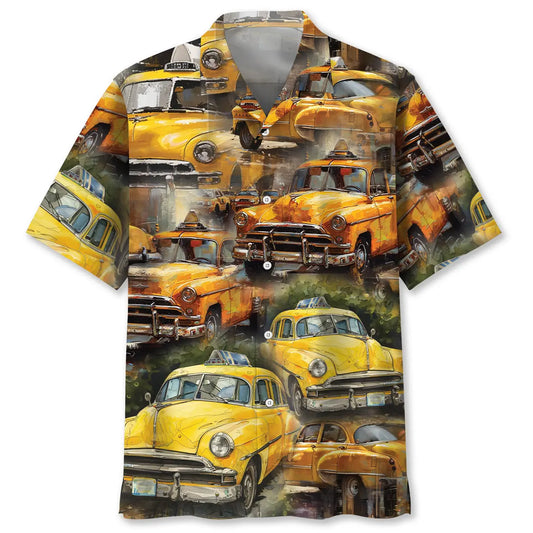 Hawaiian Shirt / Adults / S Vintage Yellow Taxi Hawaiian Shirt