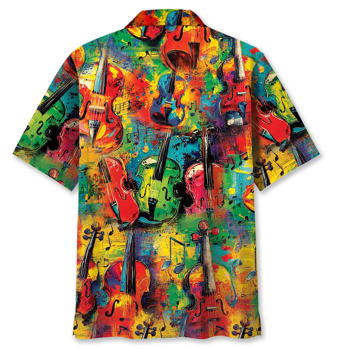 Violin Colorful Art Hawaiian Shirt