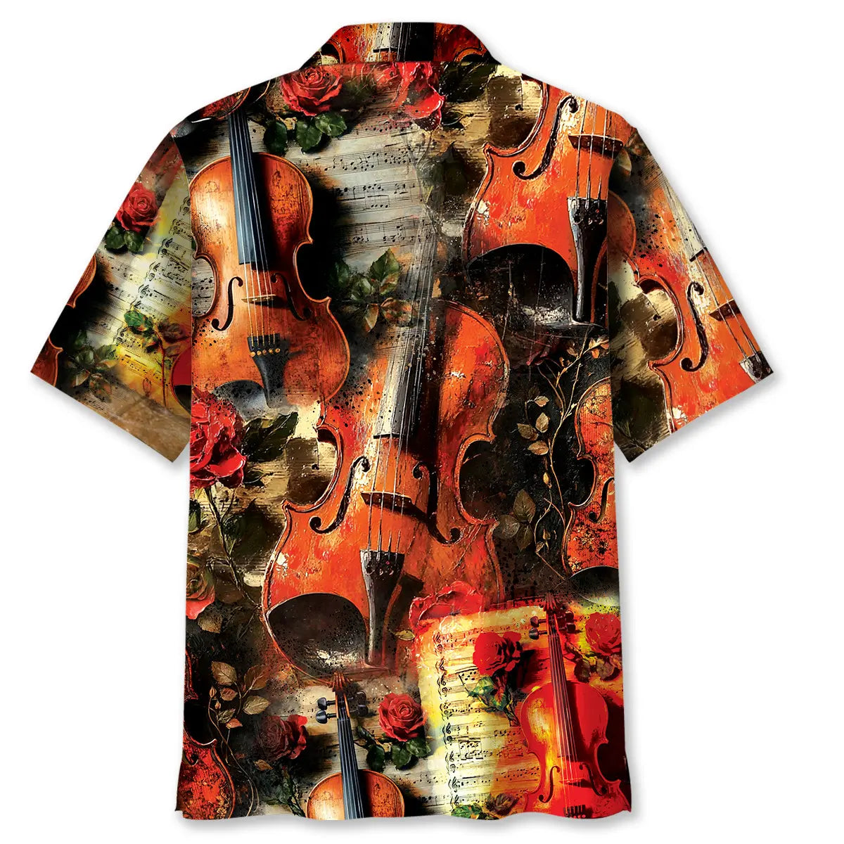 Violin Rose Hawaiian Shirt