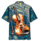 Violin Vintage Blue Hawaiian Shirt