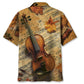 Violin Vintage Maple Leaf Hawaiian Shirt