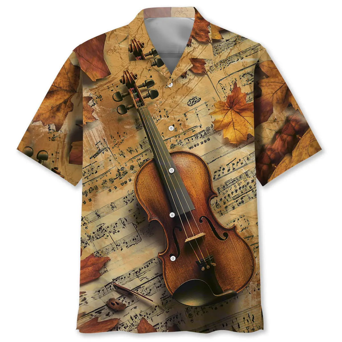 Hawaiian Shirt / Adults / S Violin Vintage Maple Leaf Hawaiian Shirt