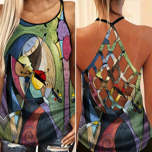 Violin Love And Life 1 – Hollow Tank Top