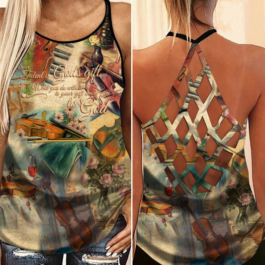 Violin Love And Life 2 – Hollow Tank Top