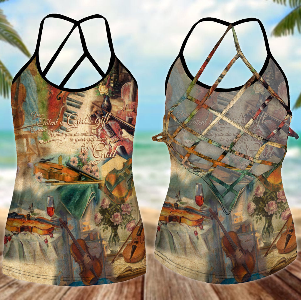 Violin Love And Life 2 – Hollow Tank Top