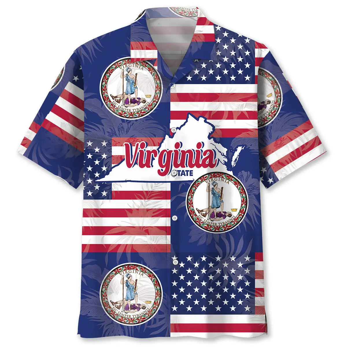 Hawaiian Shirt / Adults / S Virginia Proud Hawaiian Shirt