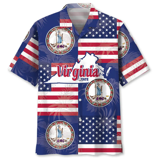 Hawaiian Shirt / Adults / S Virginia Proud Hawaiian Shirt