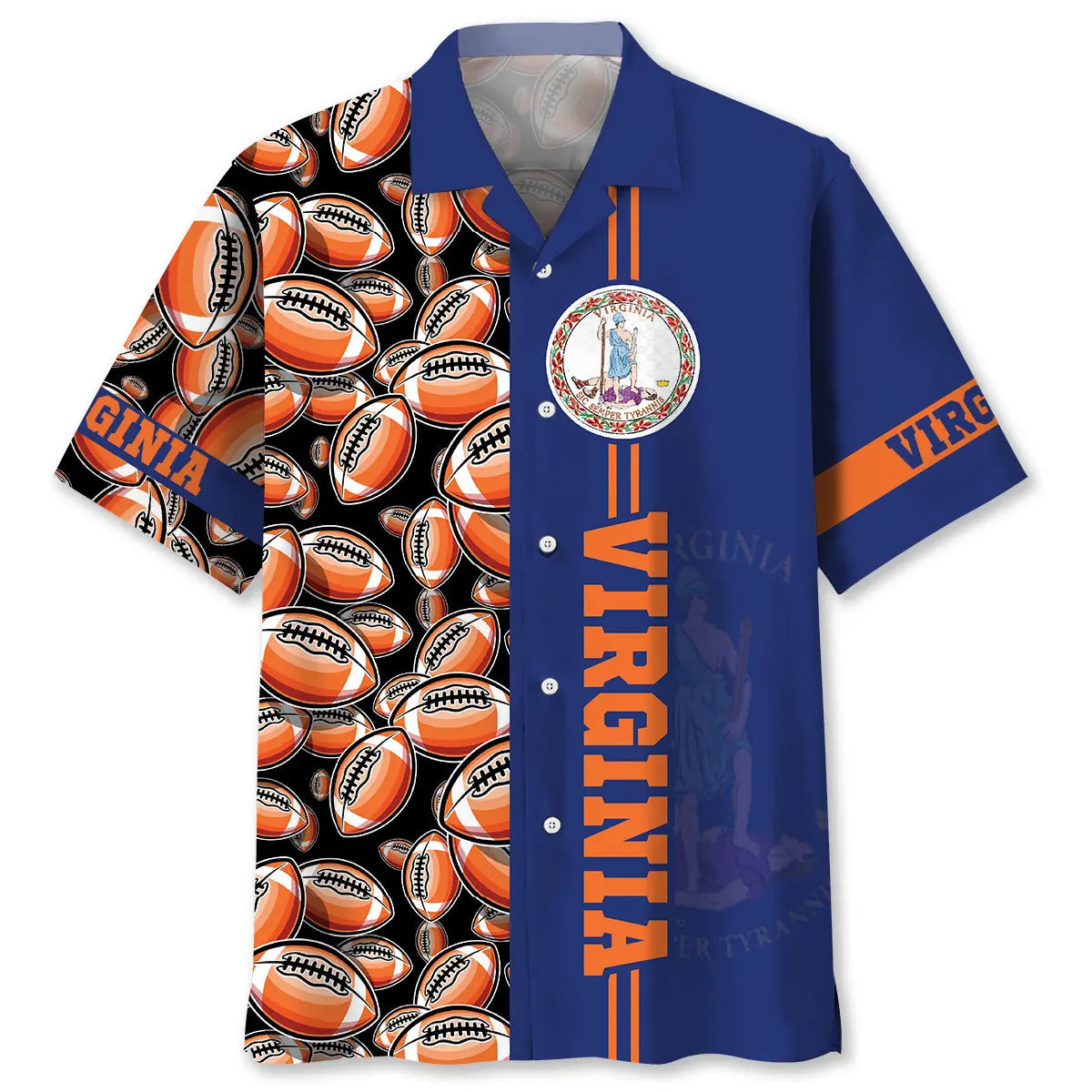 Hawaiian Shirt / Adults / S Virginia State Football Hawaiian Shirt