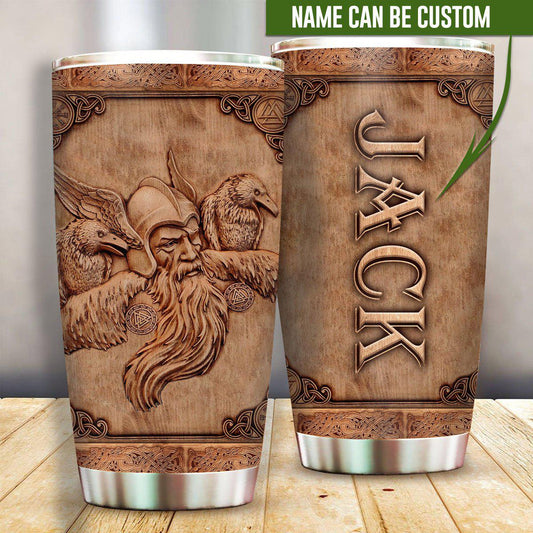 Viking Warrior Wood 20 Oz Tumbler For Travel Gifts