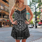 Nordic Symbol Summer Vibes Limited 3 – Women's Summer Sleeveless V-Neck Camisole Dress