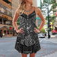 Viking Summer Vibes Style – Women's Summer Sleeveless V-Neck Camisole Dress
