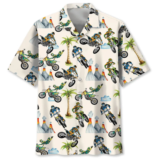 Hawaiian Shirt / Adults / S Volcano Motocross Hawaiian Shirt