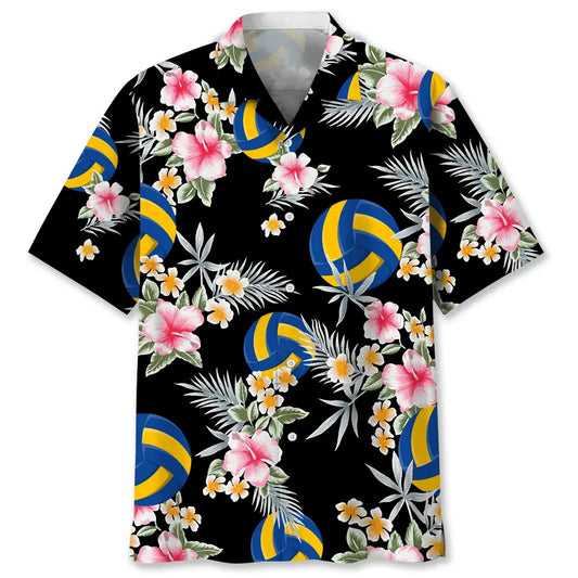 Hawaiian Shirt / Adults / S Volleyball Flower Hawaiian Shirt