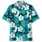 Hawaiian Shirt / Adults / S Volleyball Hibiscus Blue Hawaiian Shirt