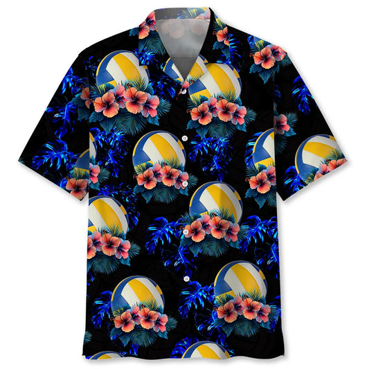 Hawaiian Shirt / Adults / S Volleyball Hibiscus Tropical Hawaiian Shirt