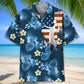 Volleyball Usa Blue Tropical Hawaiian Shirt Summer Vibe