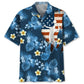 Hawaiian Shirt / Adults / S Volleyball Usa Blue Tropical Hawaiian Shirt Summer Vibe