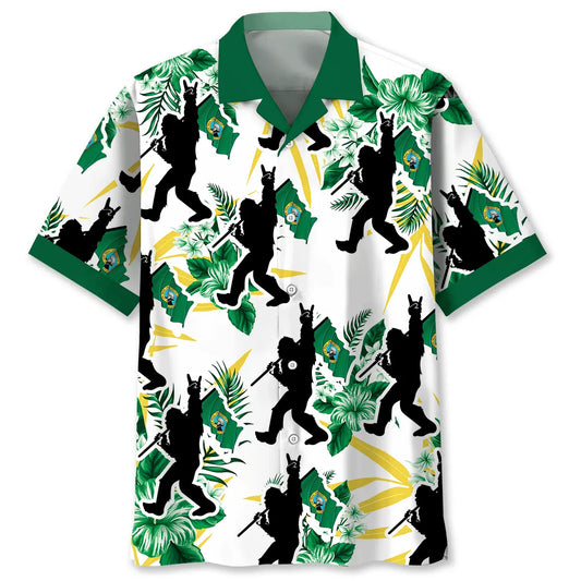 Hawaiian Shirt / Adults / S Washington Bigfoot Hawaiian Shirt