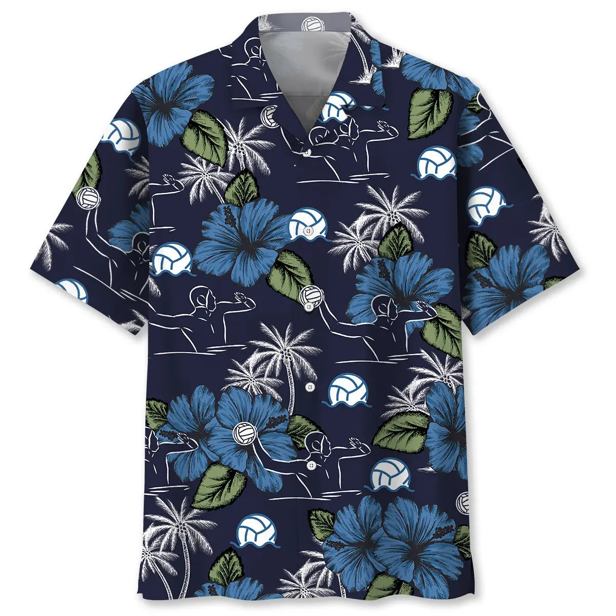 Hawaiian Shirt / Adults / S Water Polo Blue Nature Hawaiian Shirt