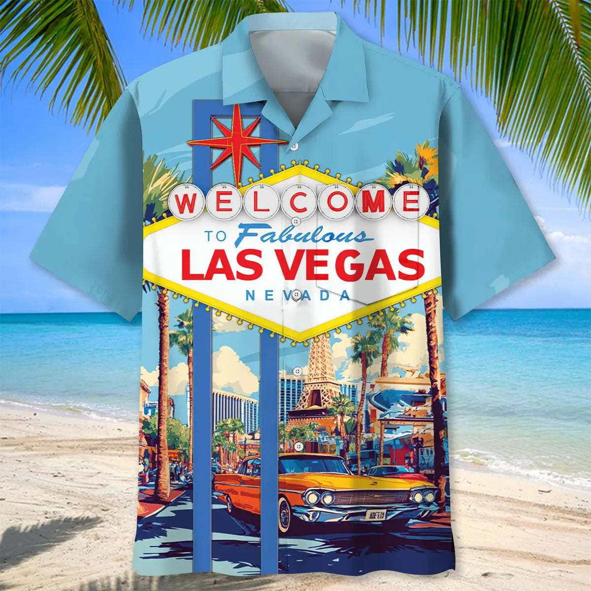 Welcome To Las Vegas Nevada Pocket Hawaiian Shirt