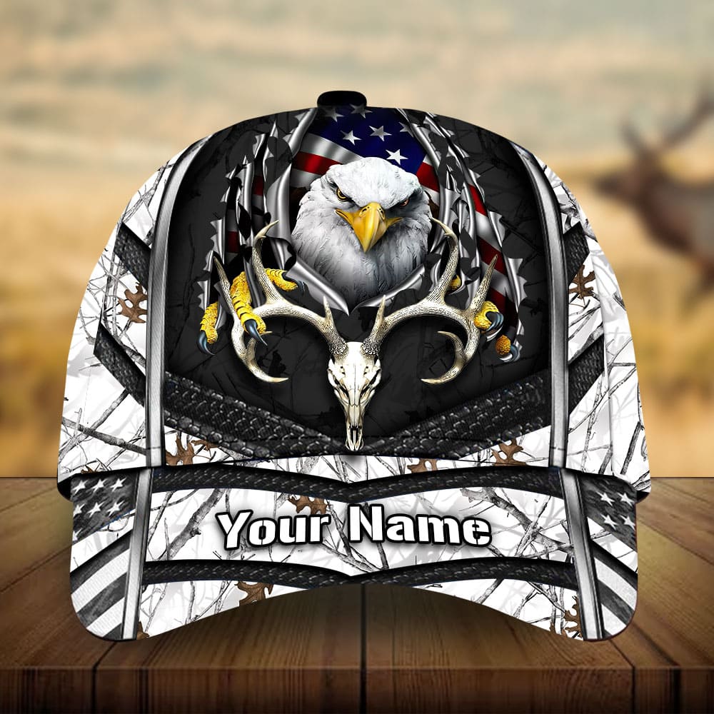 Premium Eagle Deer Hunting Personalized – Classic Cap