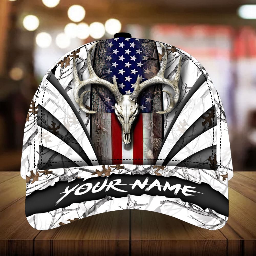 New Skull Deer Hunting Personalized – Classic Cap