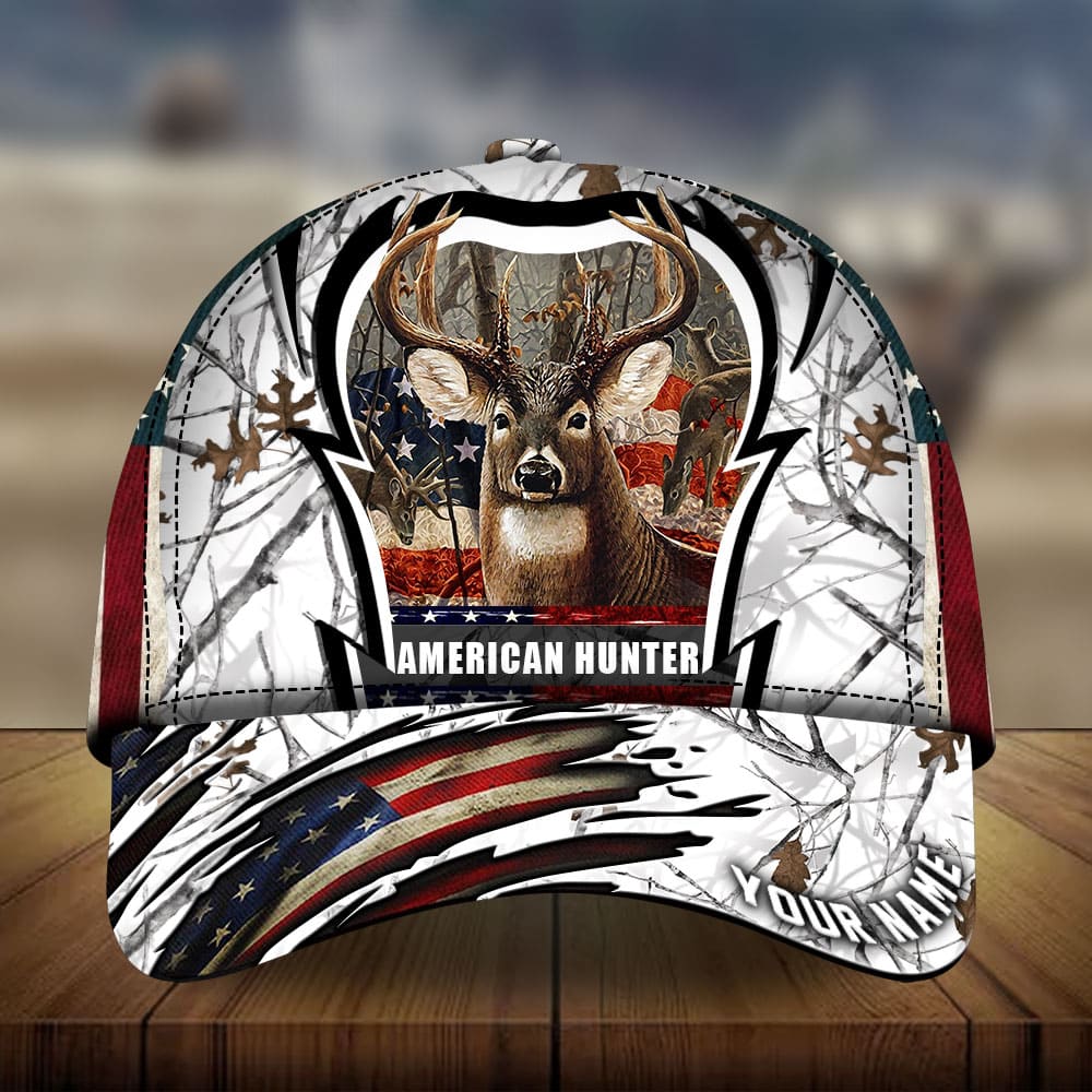 Premium American Hunter Deer Hunting Personalized – Classic Cap