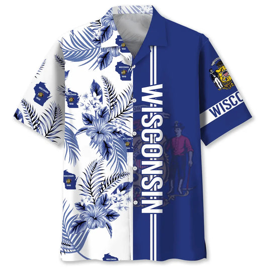 Hawaiian Shirt / Adults / S Wisconsin State Nature Hawaiian Shirt