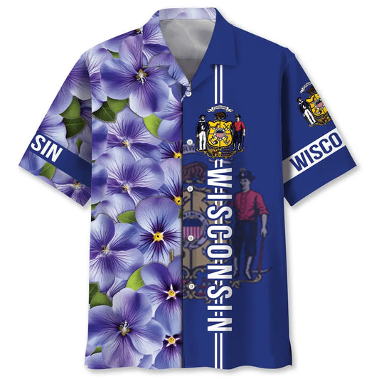Hawaiian Shirt / Adults / S Wisconsin State Proud Hawaiian Shirt