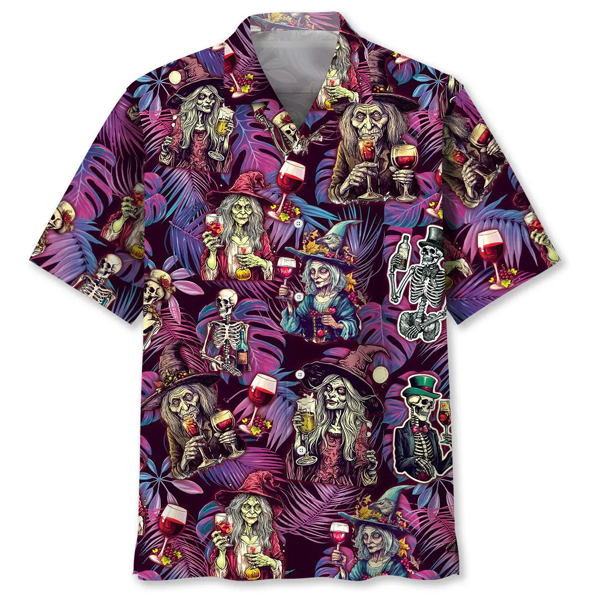 Hawaiian Shirt / Adults / S Witch Wine Hawaiian Shirt