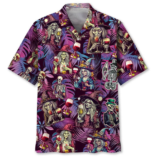 Hawaiian Shirt / Adults / S Witch Wine Hawaiian Shirt
