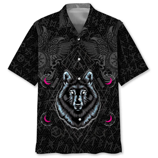 Hawaiian Shirt / Adults / S Wolf Viking Hawaiian Shirt