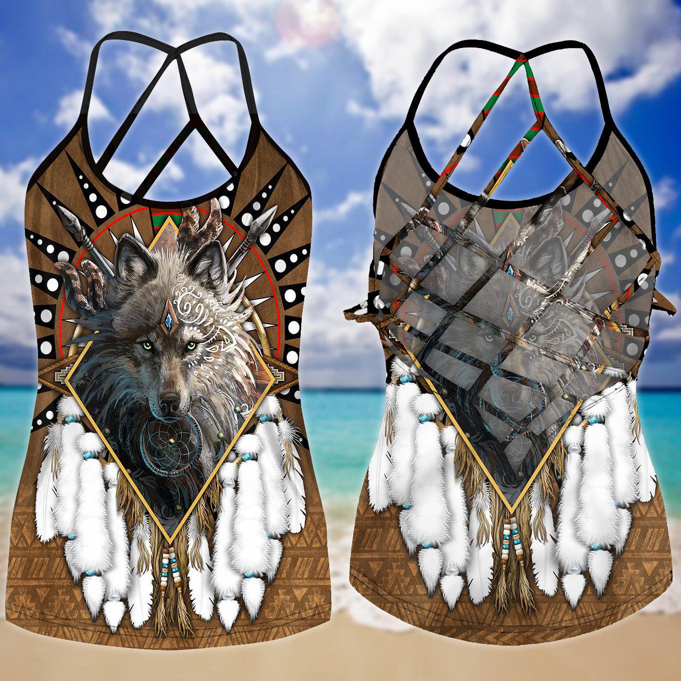 Native Wolf Dreamcatcher Limited Edition – Hollow Tank Top