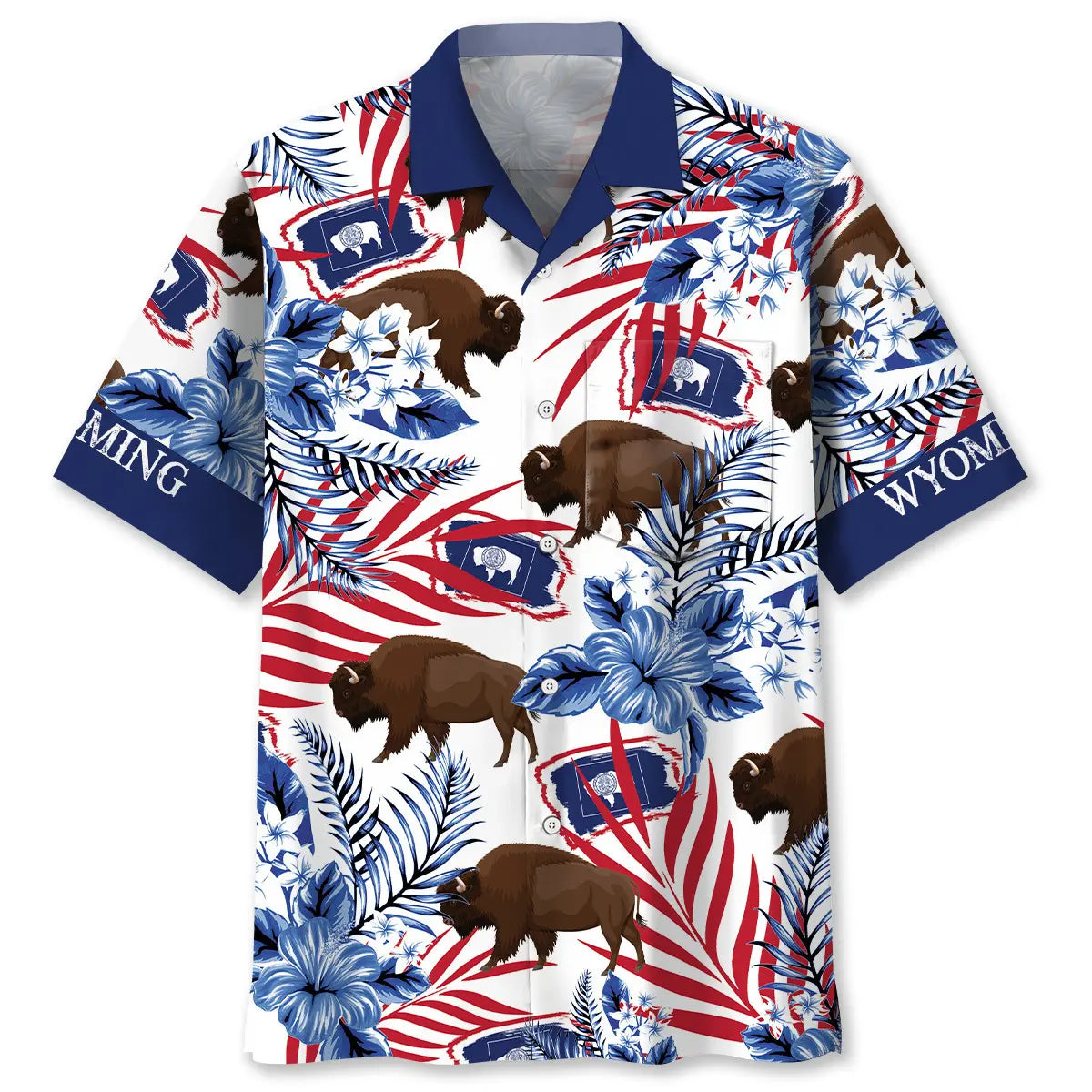 Hawaiian Shirt / Adults / S Wyoming Proud Pocket Hawaiian Shirt