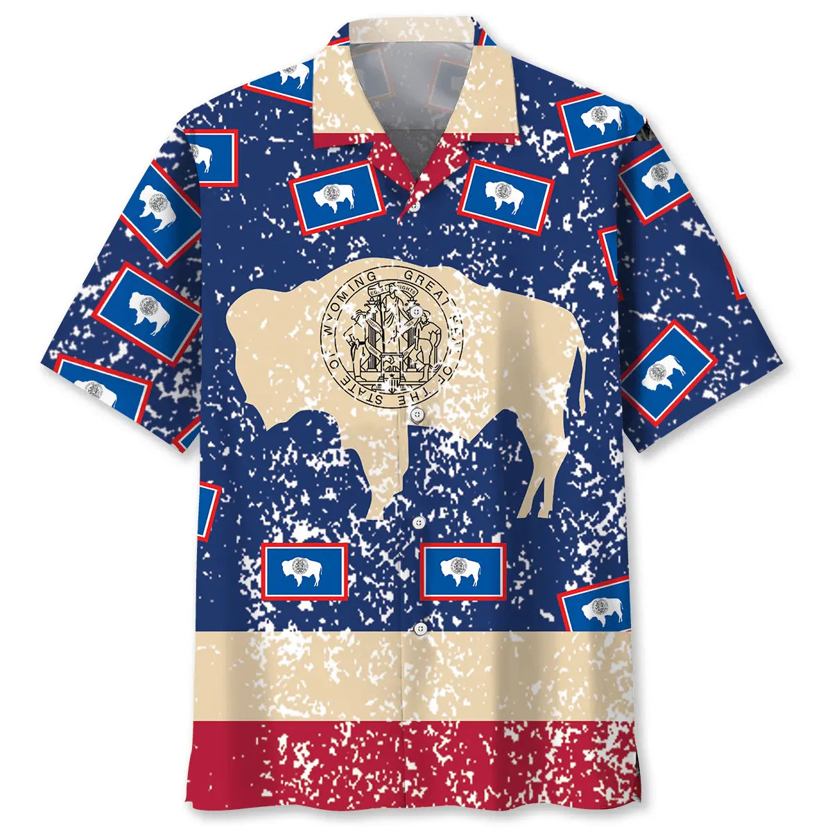 Hawaiian Shirt / Adults / S Wyoming Proud Vintage Hawaiian Shirt