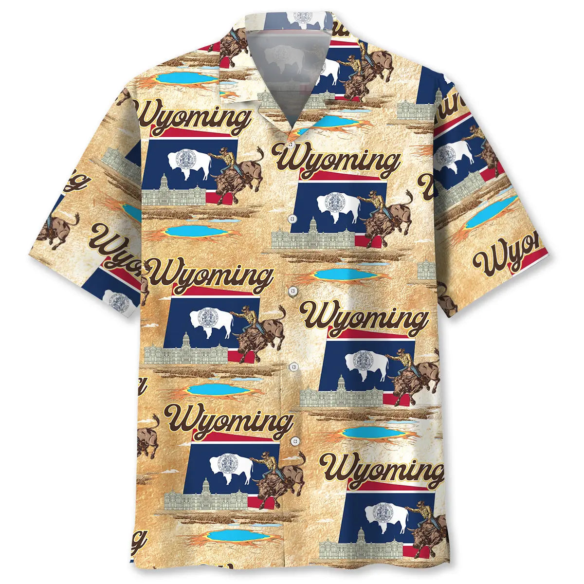 Hawaiian Shirt / Adults / S Wyoming The Equality State Hawaiian Shirt