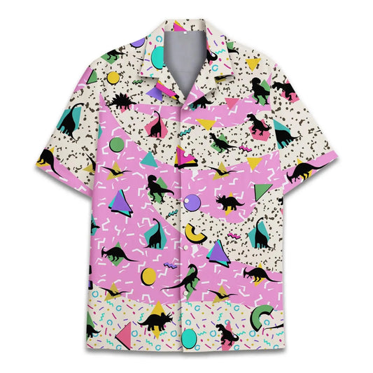Hawaiian Shirt / Adults / S Vintage Dinosaur Unisex Hawaiian Shirt Aloha Shirt