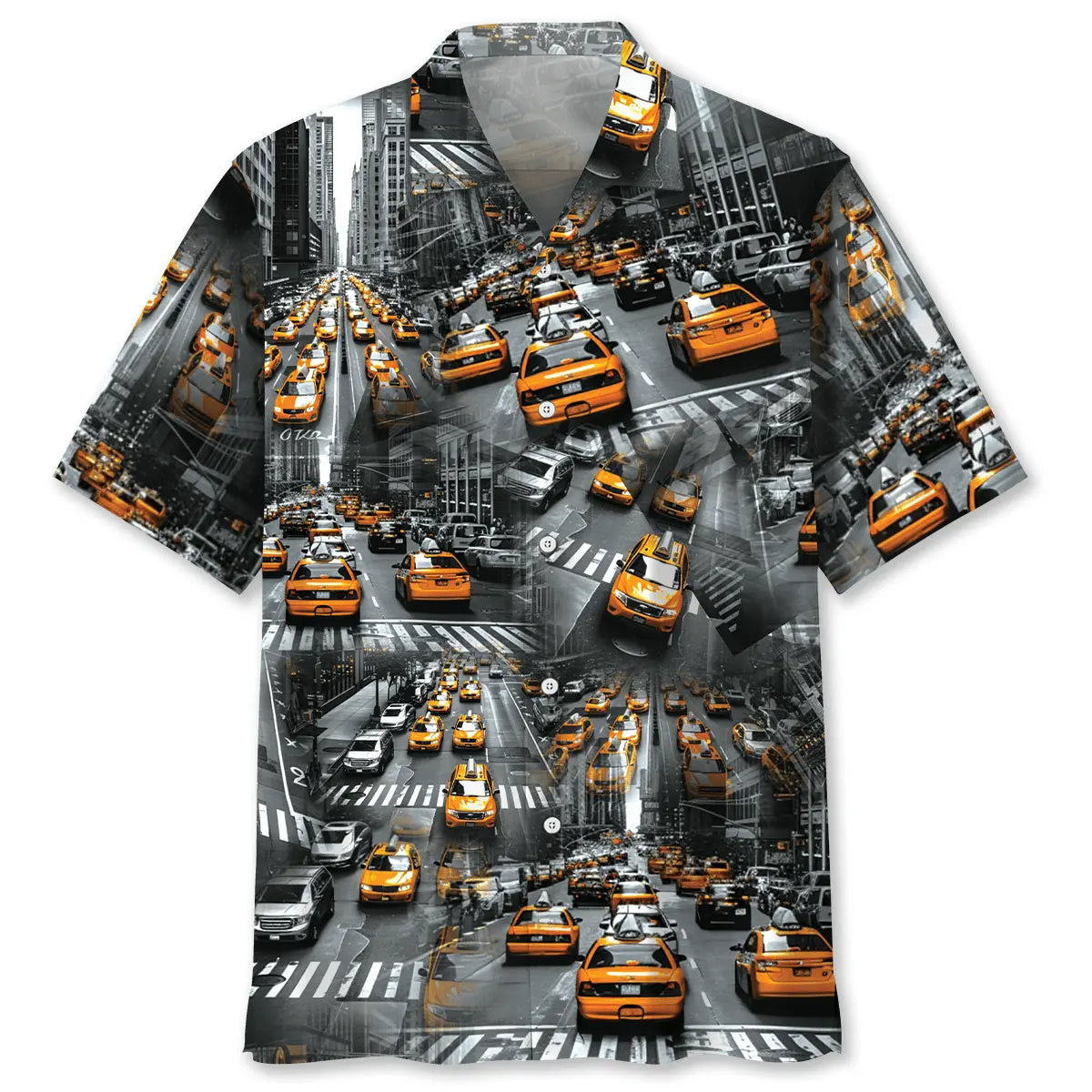 Hawaiian Shirt / Adults / S Yellow Taxi City Hawaiian Shirt