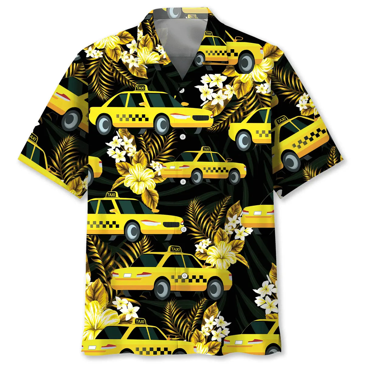 Hawaiian Shirt / Adults / S Yellow Taxi Tropical Hawaiian Shirt