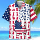 Yorkie Usa Flag Hawaiian Shirt