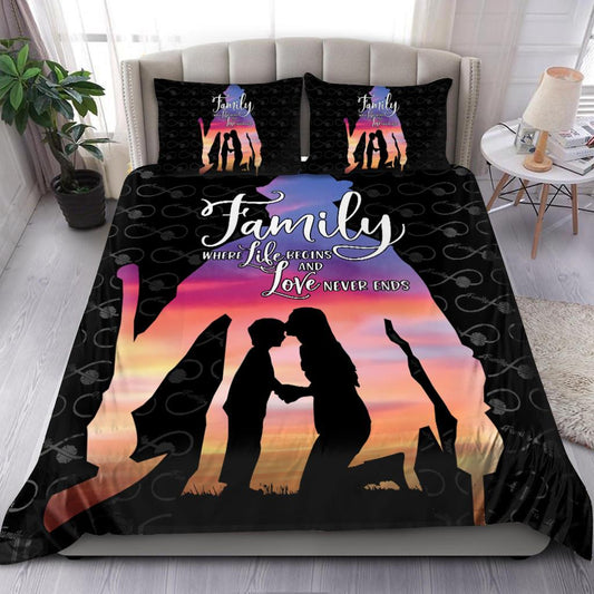 Firefighter Family Love Bedding Cover For Firefighter Bedroom Decor