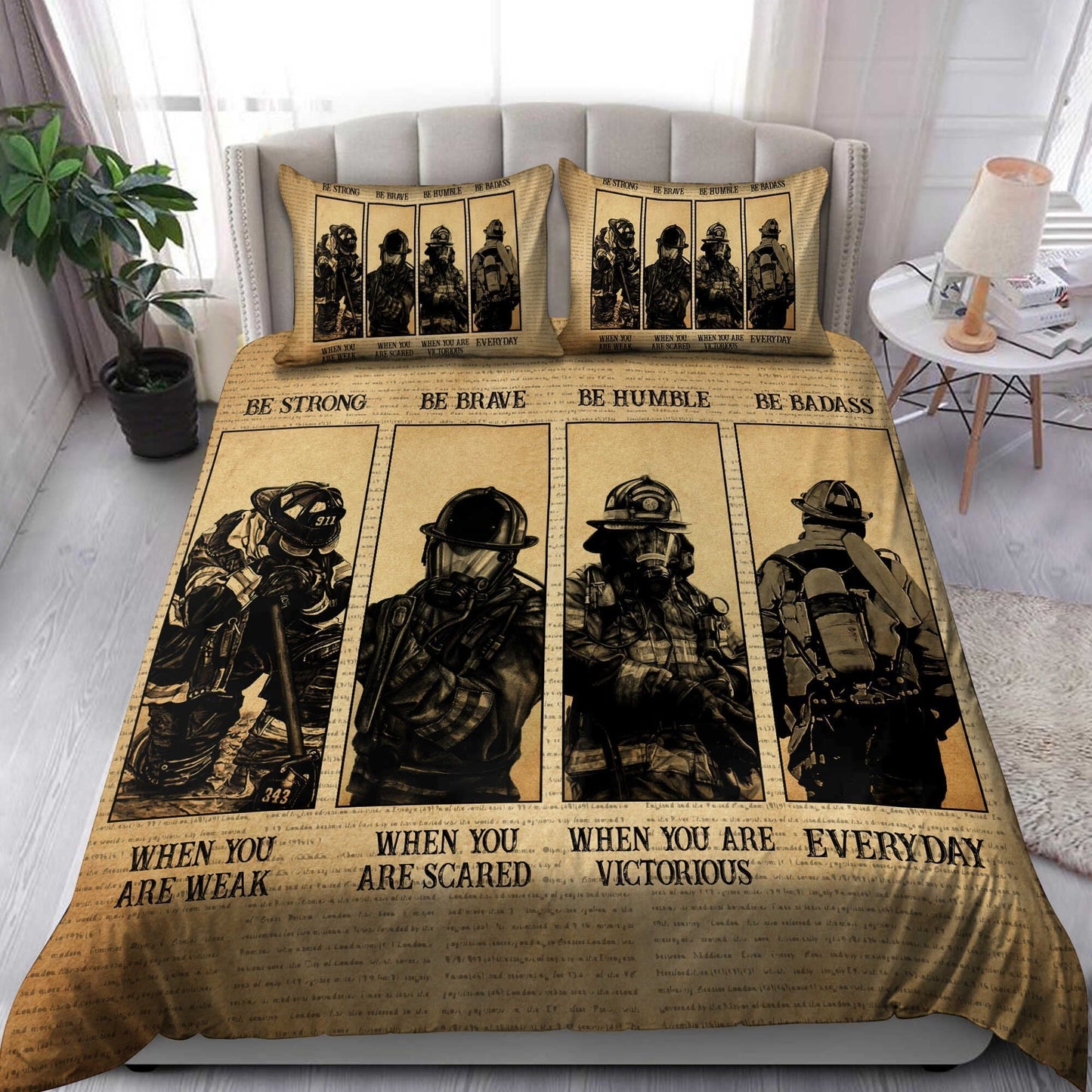 Firefighter Pride Bedding Cover For Firefighter Bedroom Decor