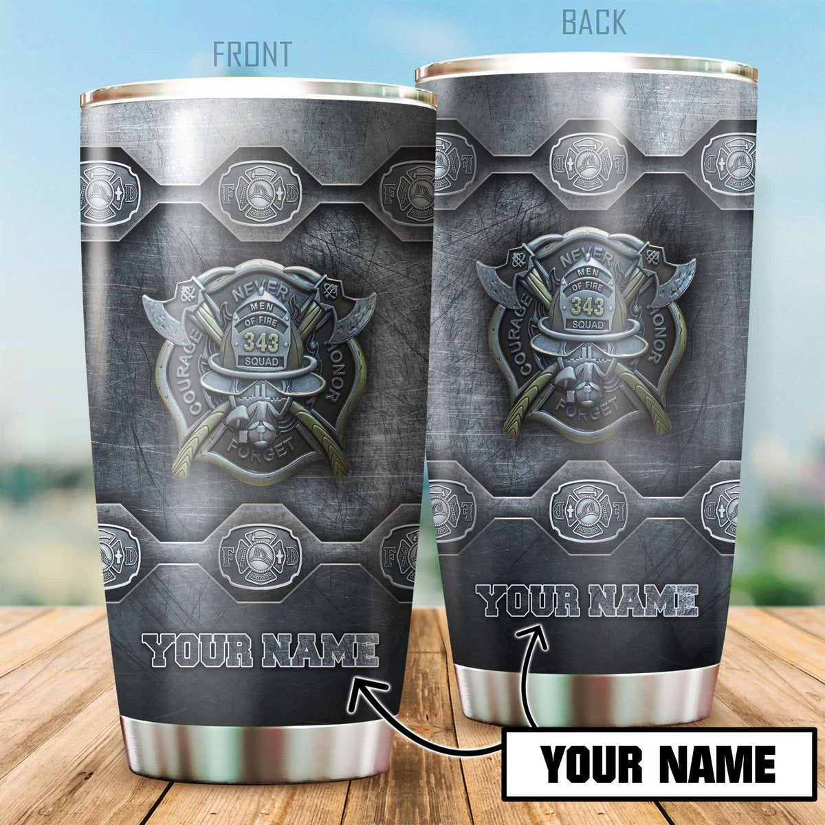 Firefighter Warriors Personalized 20 Oz Tumbler