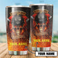 Firefighter Skull On Fire Personalized 20 Oz Tumbler