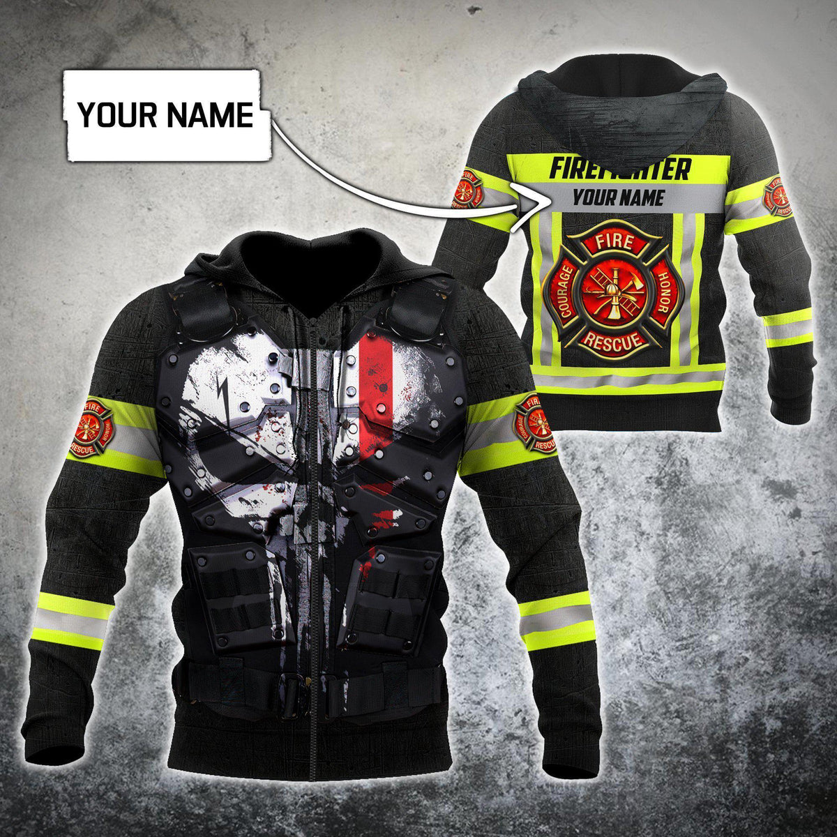 Firefighter Skull Cool Style - 3D Hoodie