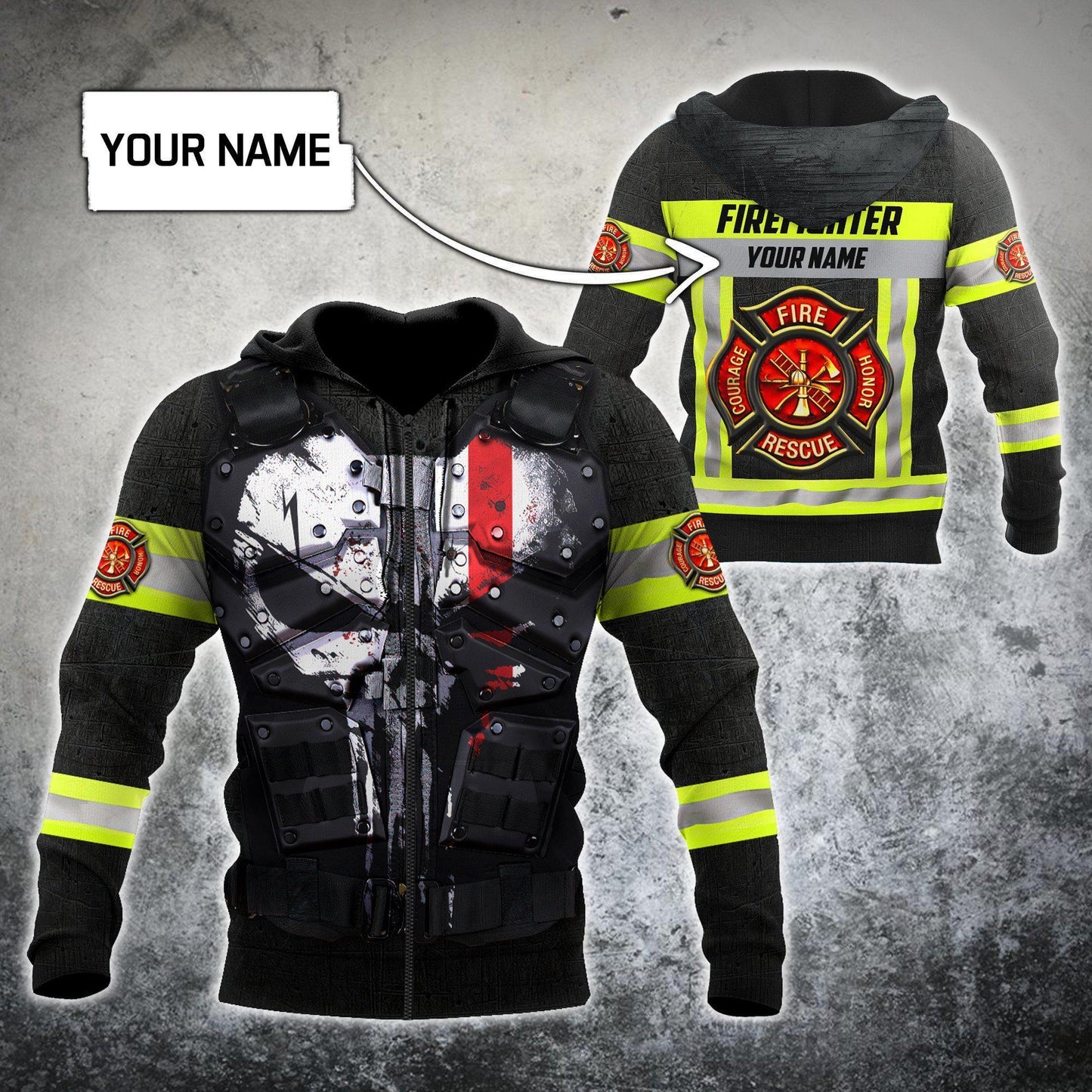 Firefighter Skull Cool Style - 3D Hoodie