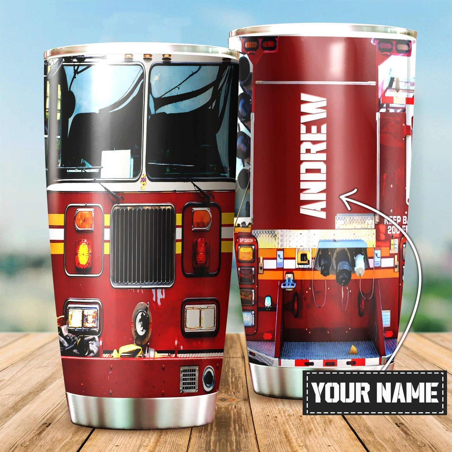 Firefighter In Life Personalized 20 Oz Tumbler For Hot Cold Drinks And Travel