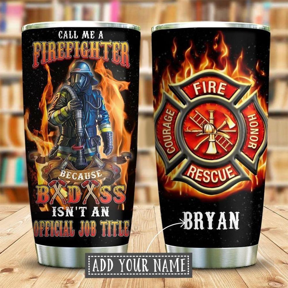 Firefighter Personalized 20 Oz Tumbler For Coffee Travel And Daily Use