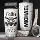Firefighter Faith Over Fear Personalized 20 Oz Tumbler